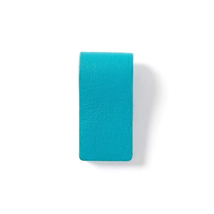 Blue Small Size PU Leather Bookmark