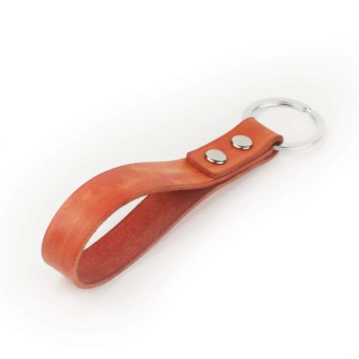 Removable Metal Ring Leather Key Chain