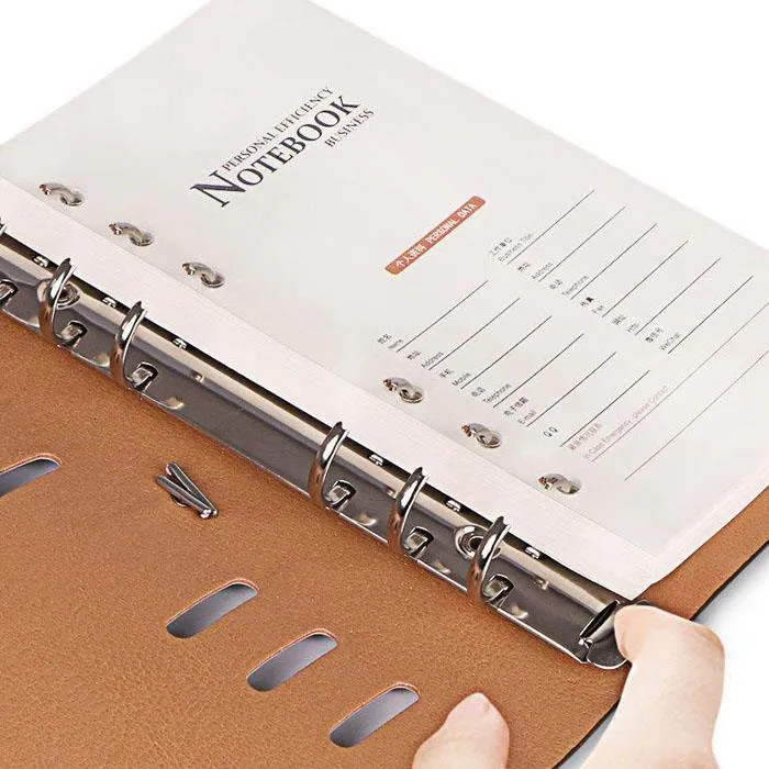 Traveller Loose Leaf PU Leather Notebook