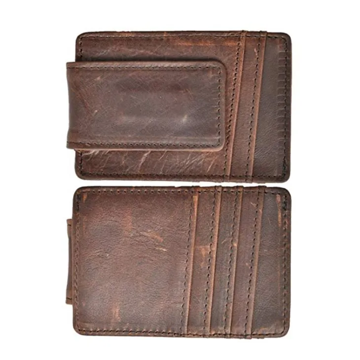 Leather Card Holder And Money Clip